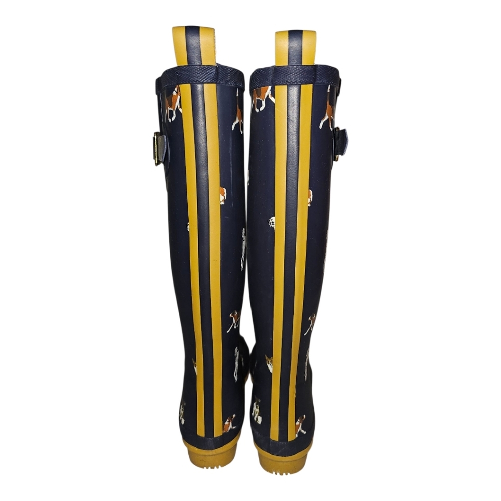 Joules Navy Dog Print Rain Boots - Picture 4 of 5